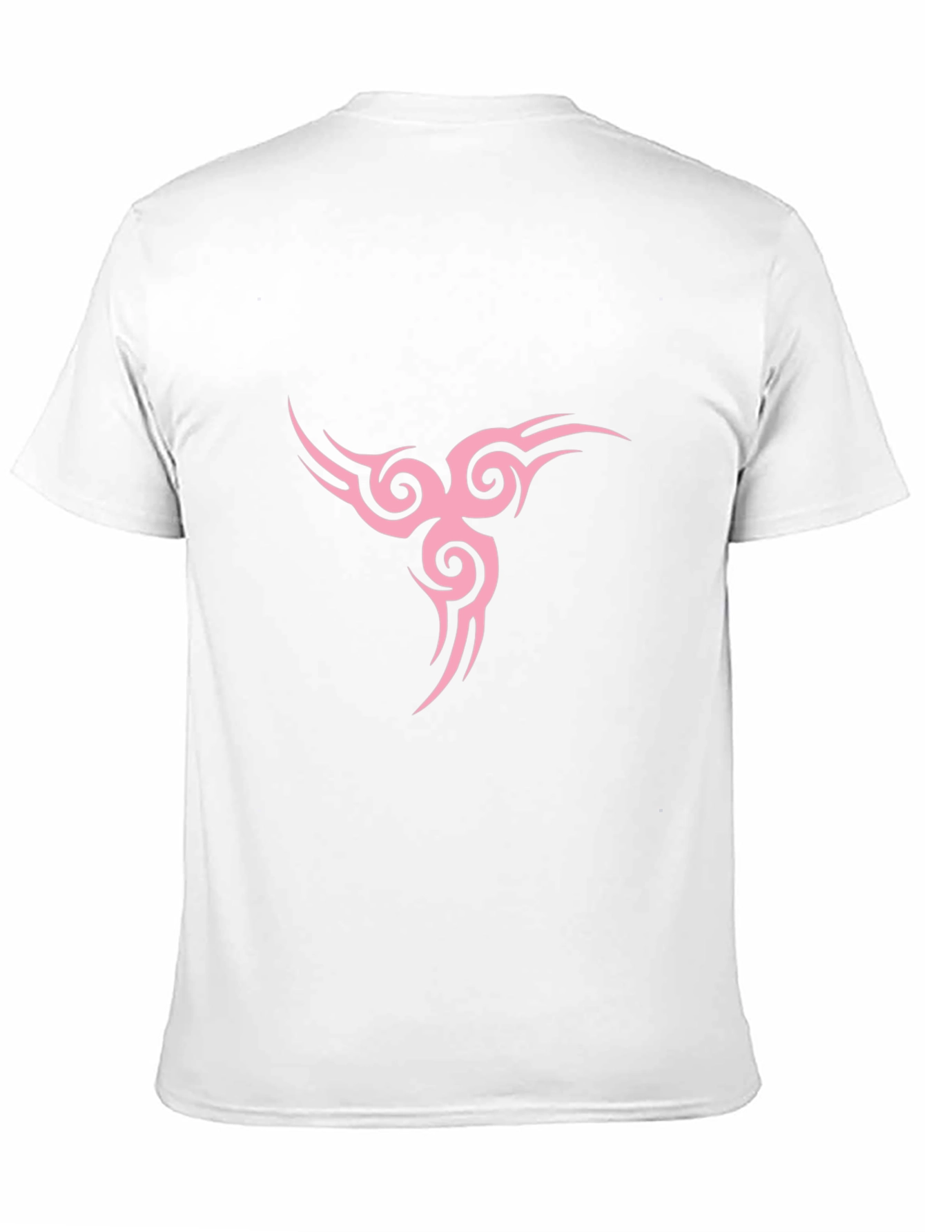 Black T-Shirt with Pink Tribal Design