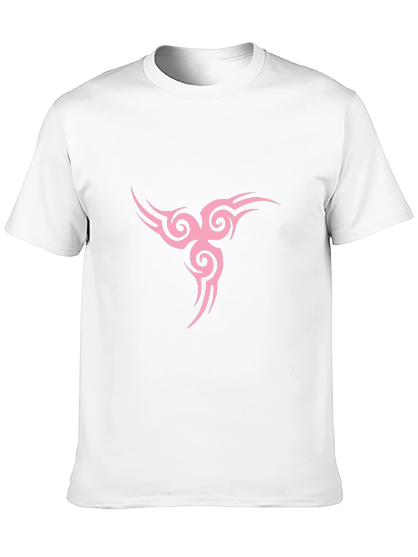 Black T-Shirt with Pink Tribal Design