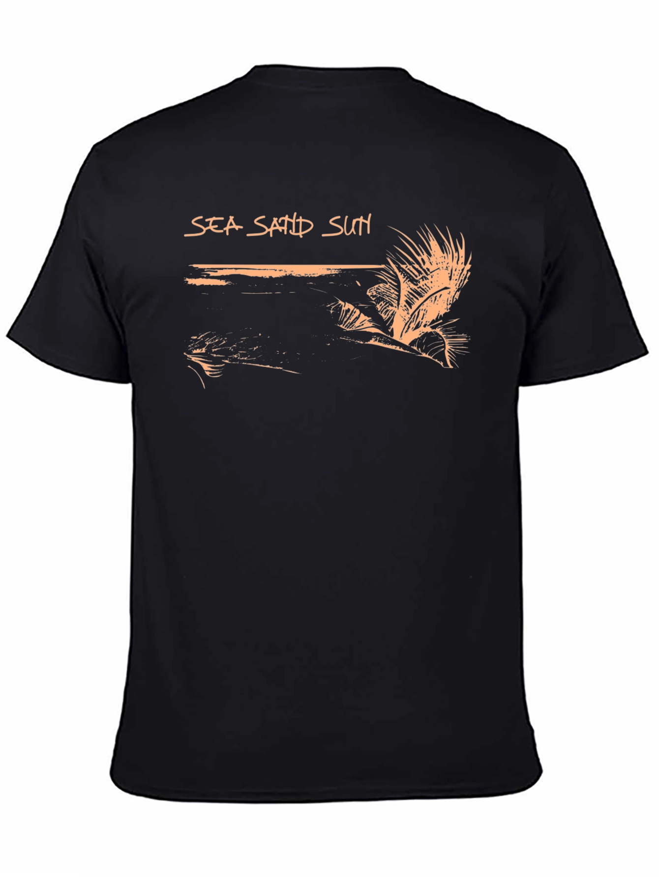 Sea Sand Sun Black Graphic Tee