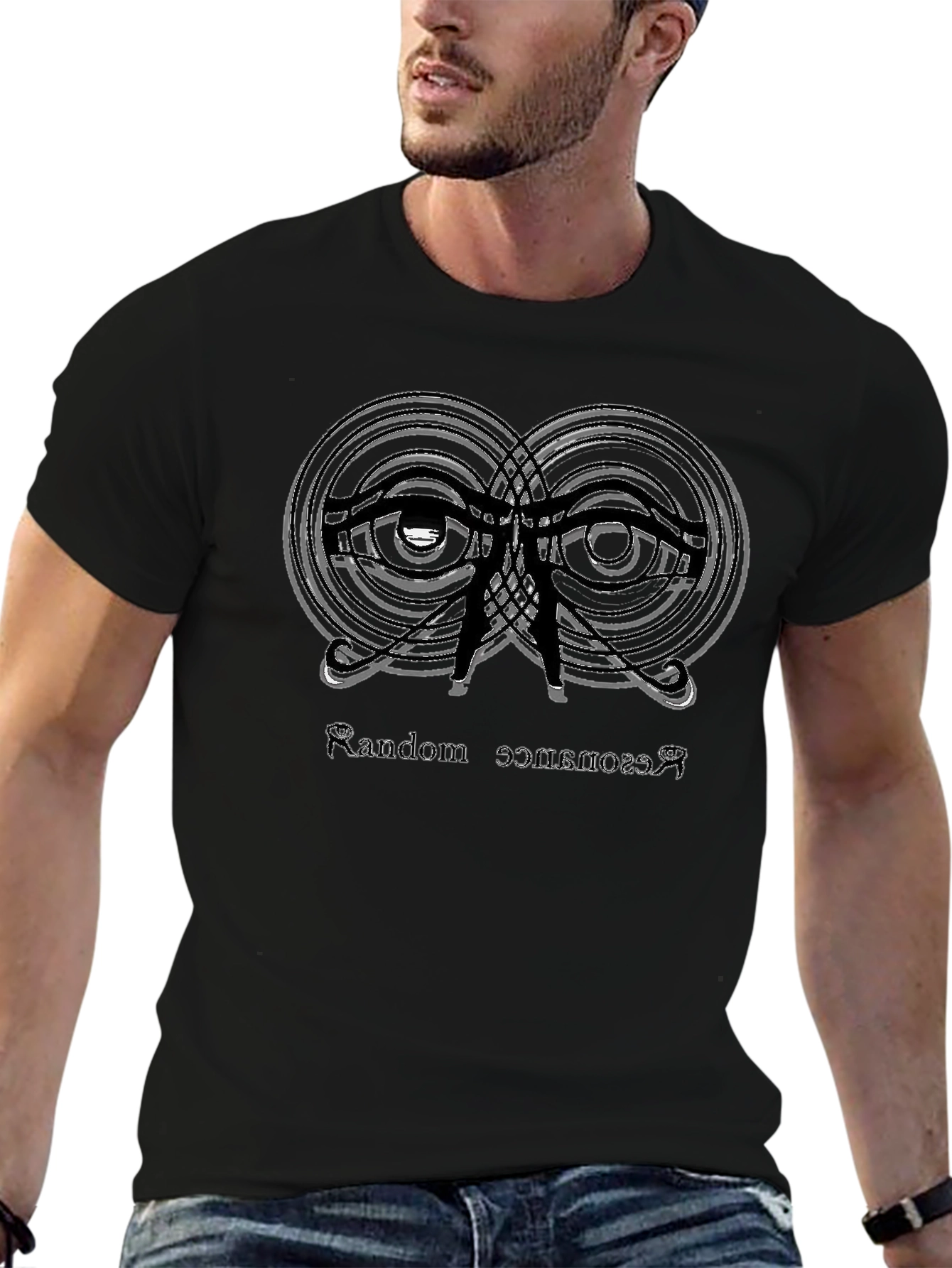 Random Resonance Graphic T-Shirt - Black