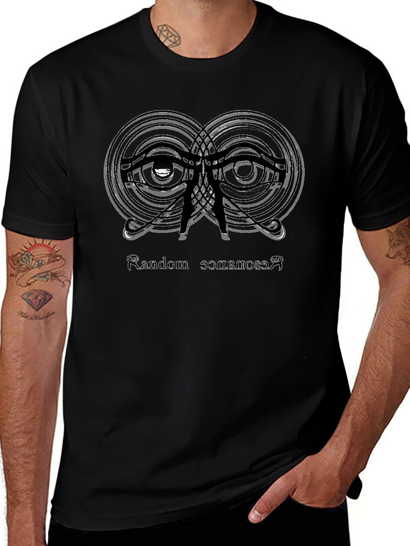 Random Resonance Graphic T-Shirt - Black