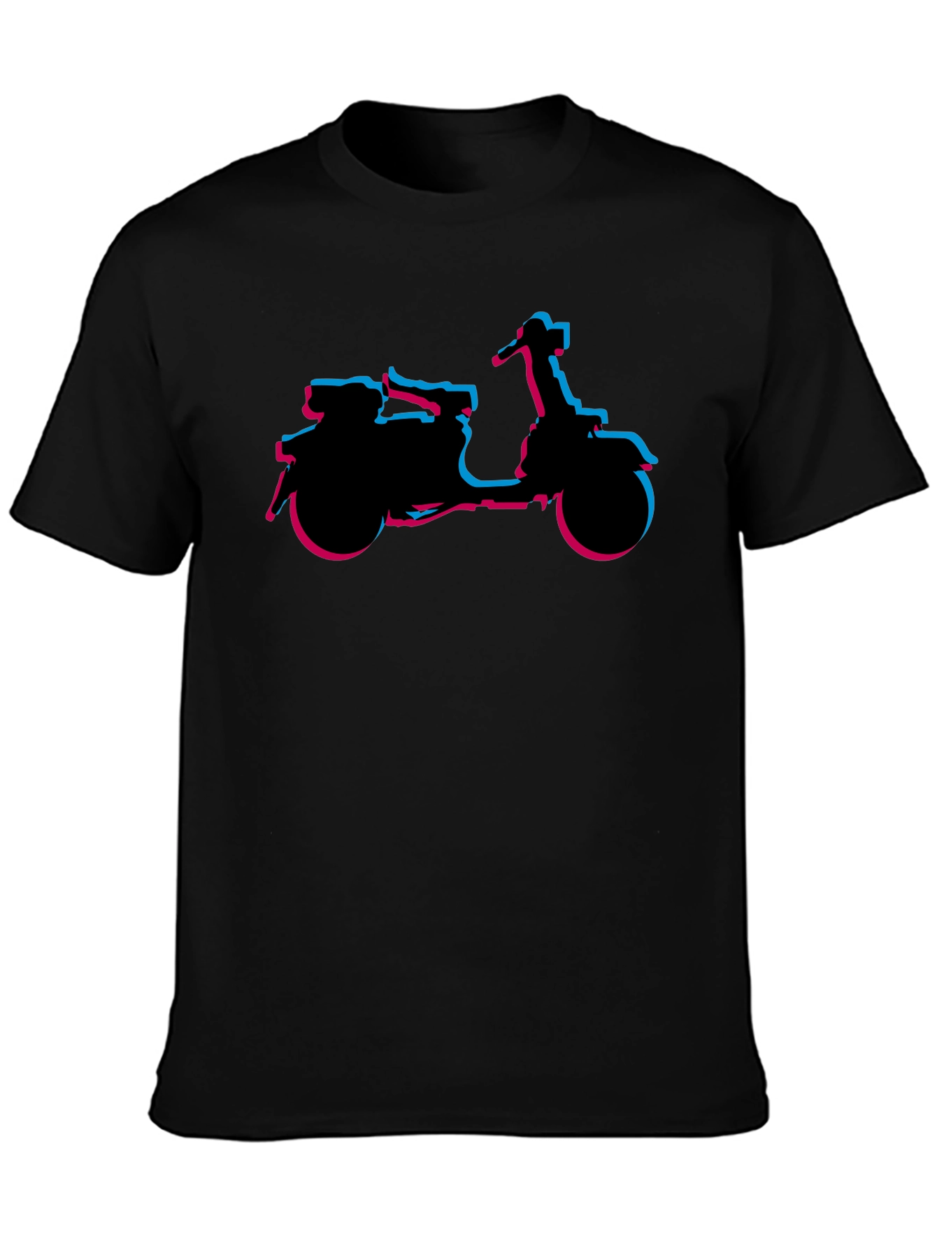Retro Scooter Graphic Tee - Black