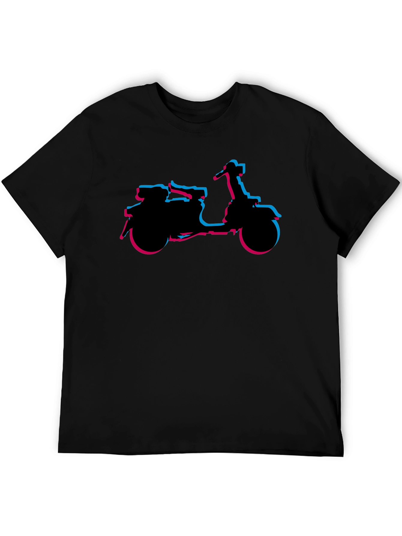 Retro Scooter Graphic Tee - Black