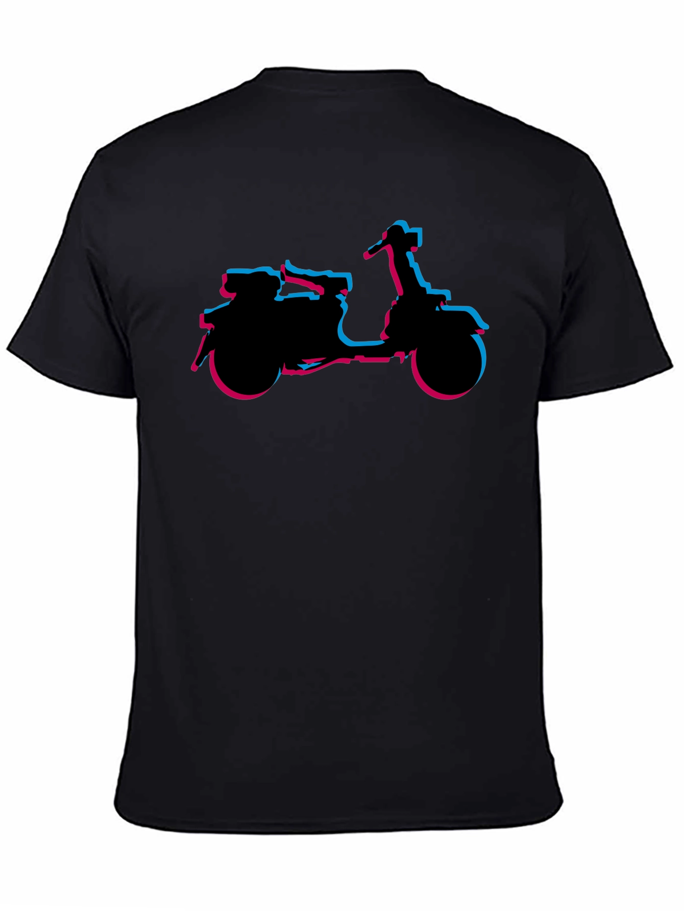 Retro Scooter Graphic Tee - Black