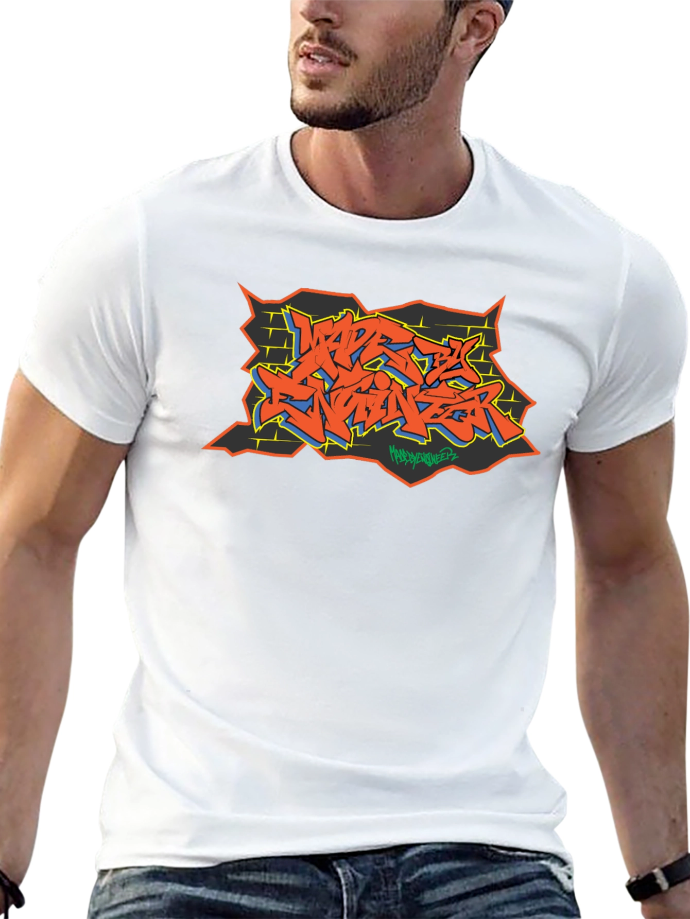 Graffiti Art Black Cotton Tee - Urban Style