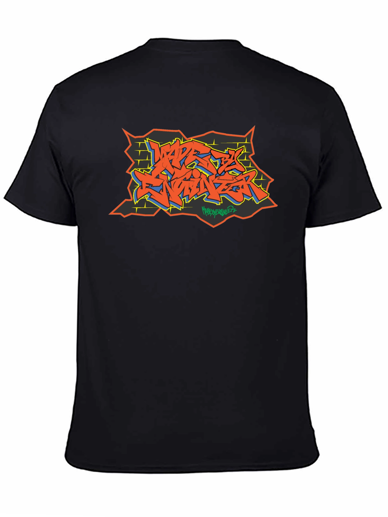 Graffiti Art Black Cotton Tee - Urban Style