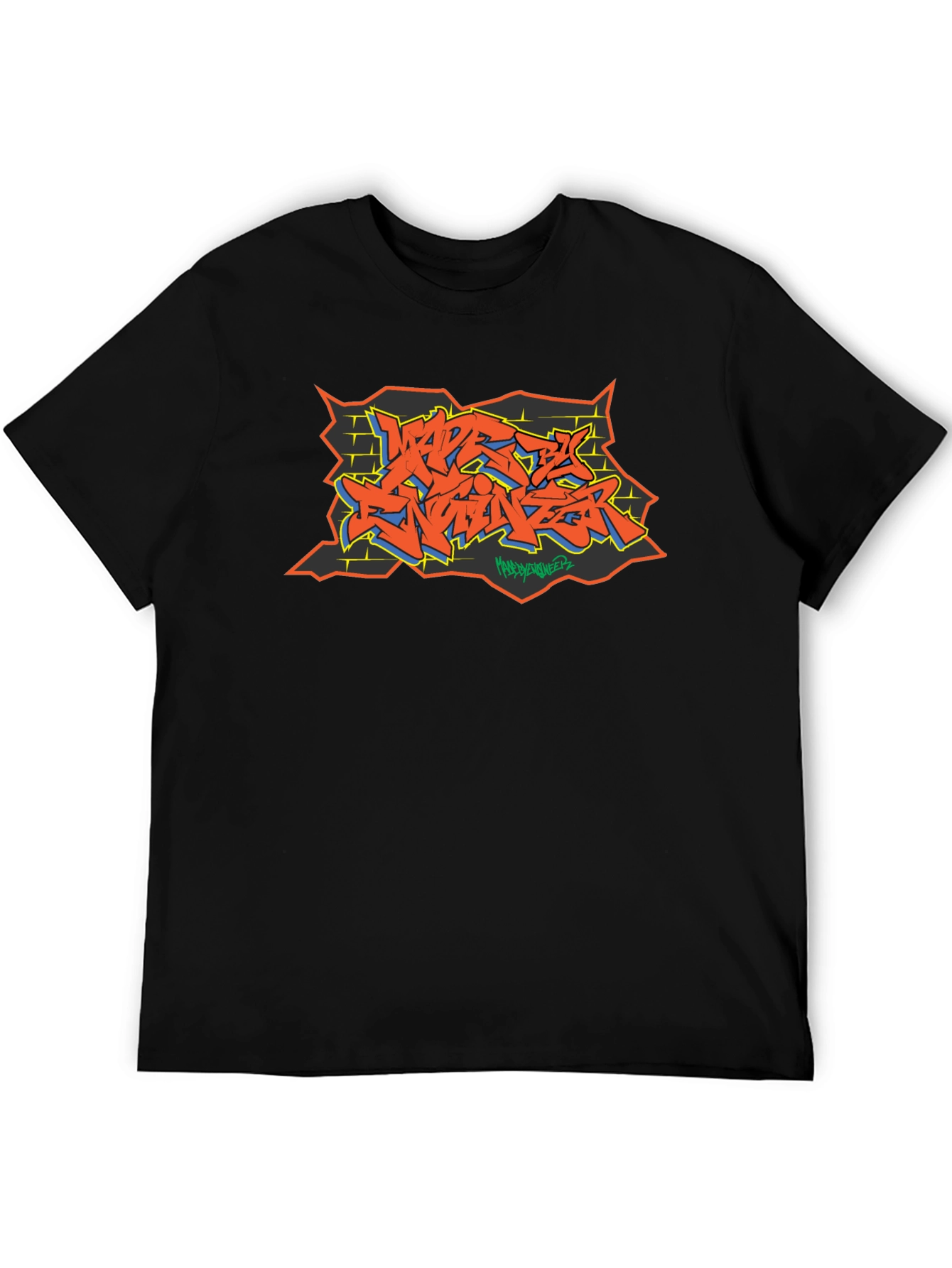 Graffiti Art Black Cotton Tee - Urban Style