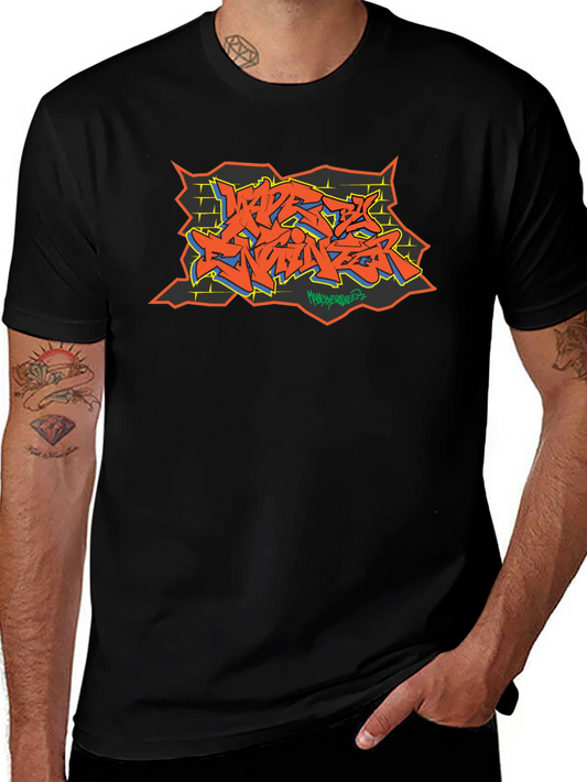Graffiti Art Black Cotton Tee - Urban Style