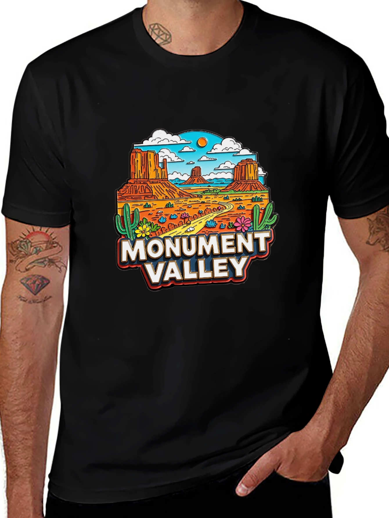 Monument Valley T-Shirt Black Graphic Tee