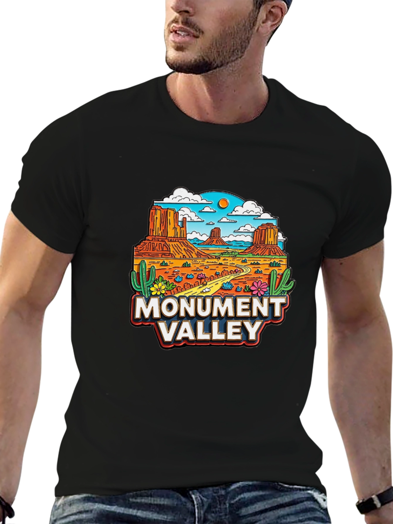 Monument Valley T-Shirt Black Graphic Tee