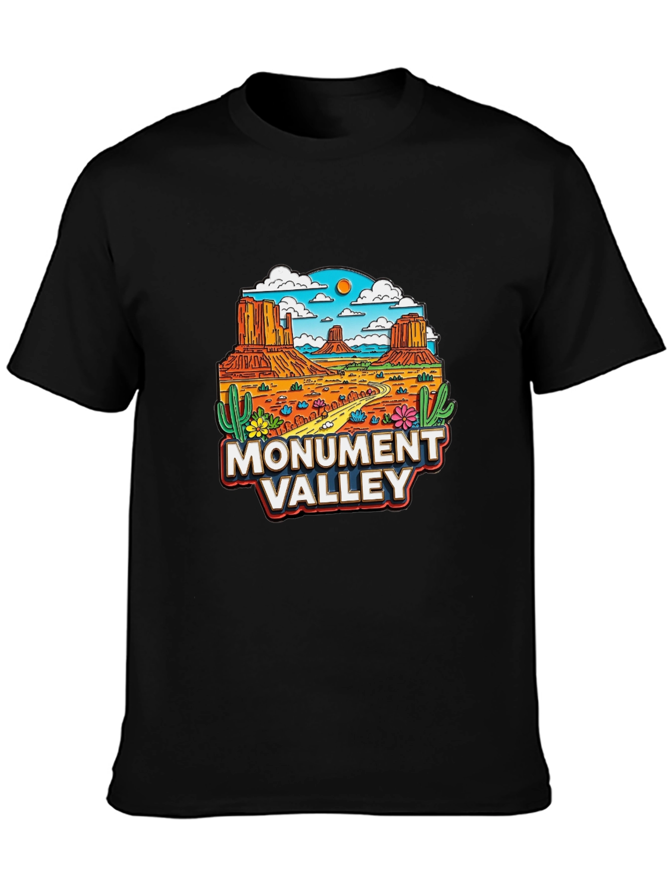 Monument Valley T-Shirt Black Graphic Tee