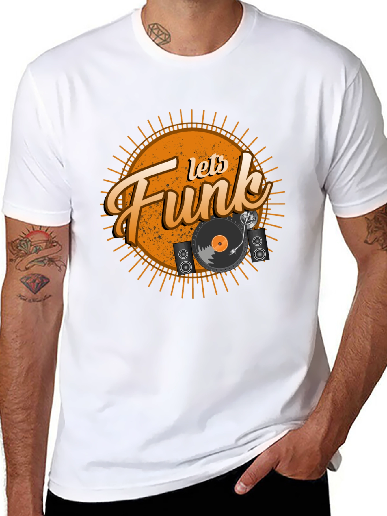 Lets Funk Black Graphic Tee