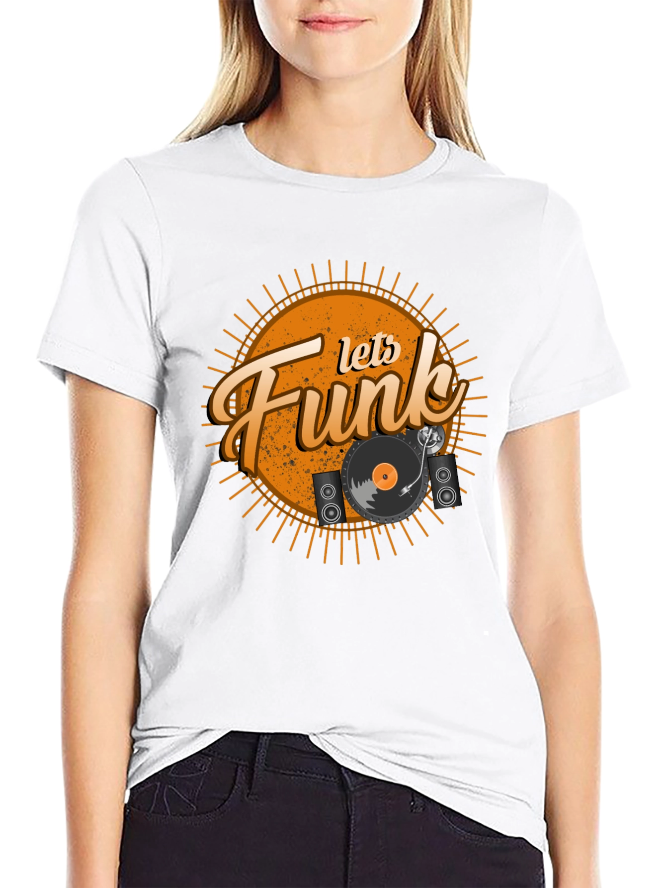 Lets Funk Black Graphic Tee