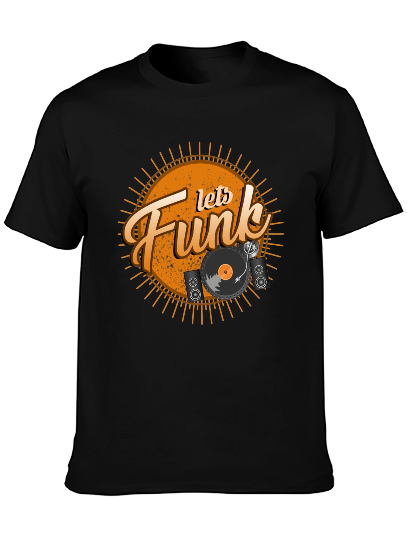 Lets Funk Black Graphic Tee