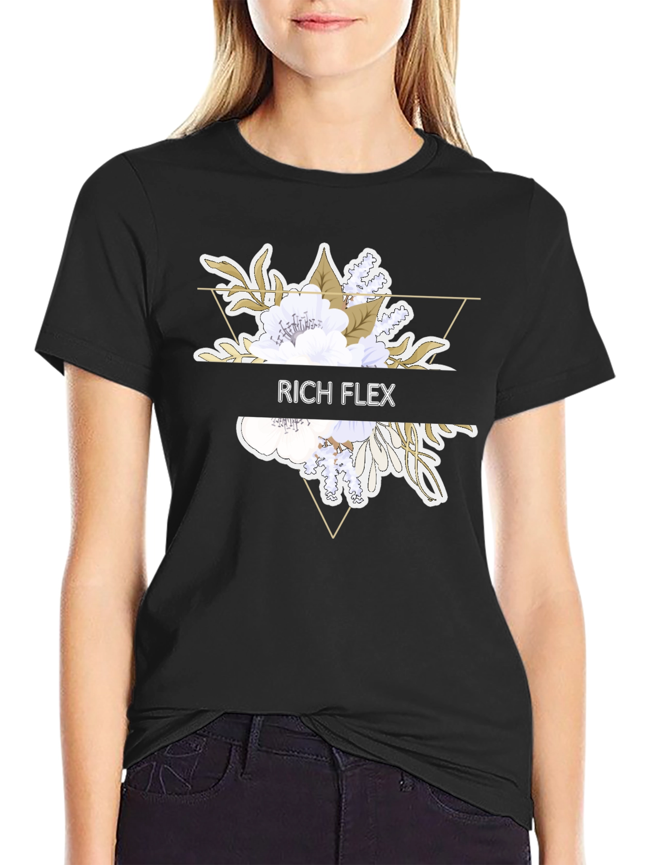 Rich Flex Floral Triangle Graphic Tee