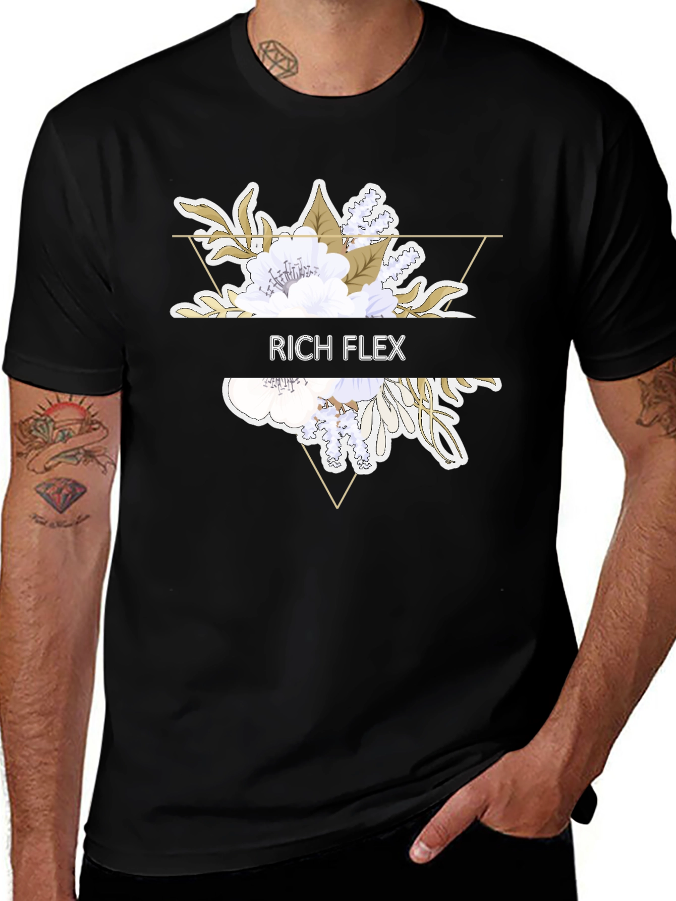 Rich Flex Floral Triangle Graphic Tee