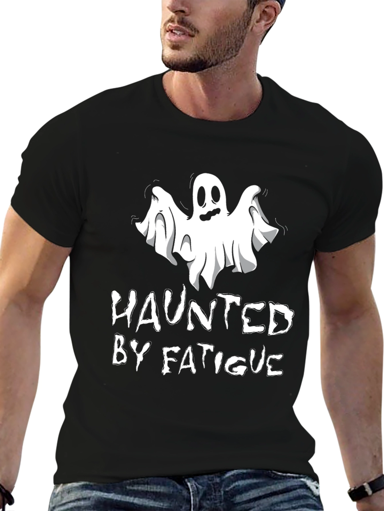Haunted By Fatigue T-Shirt - Funny Ghost Tee