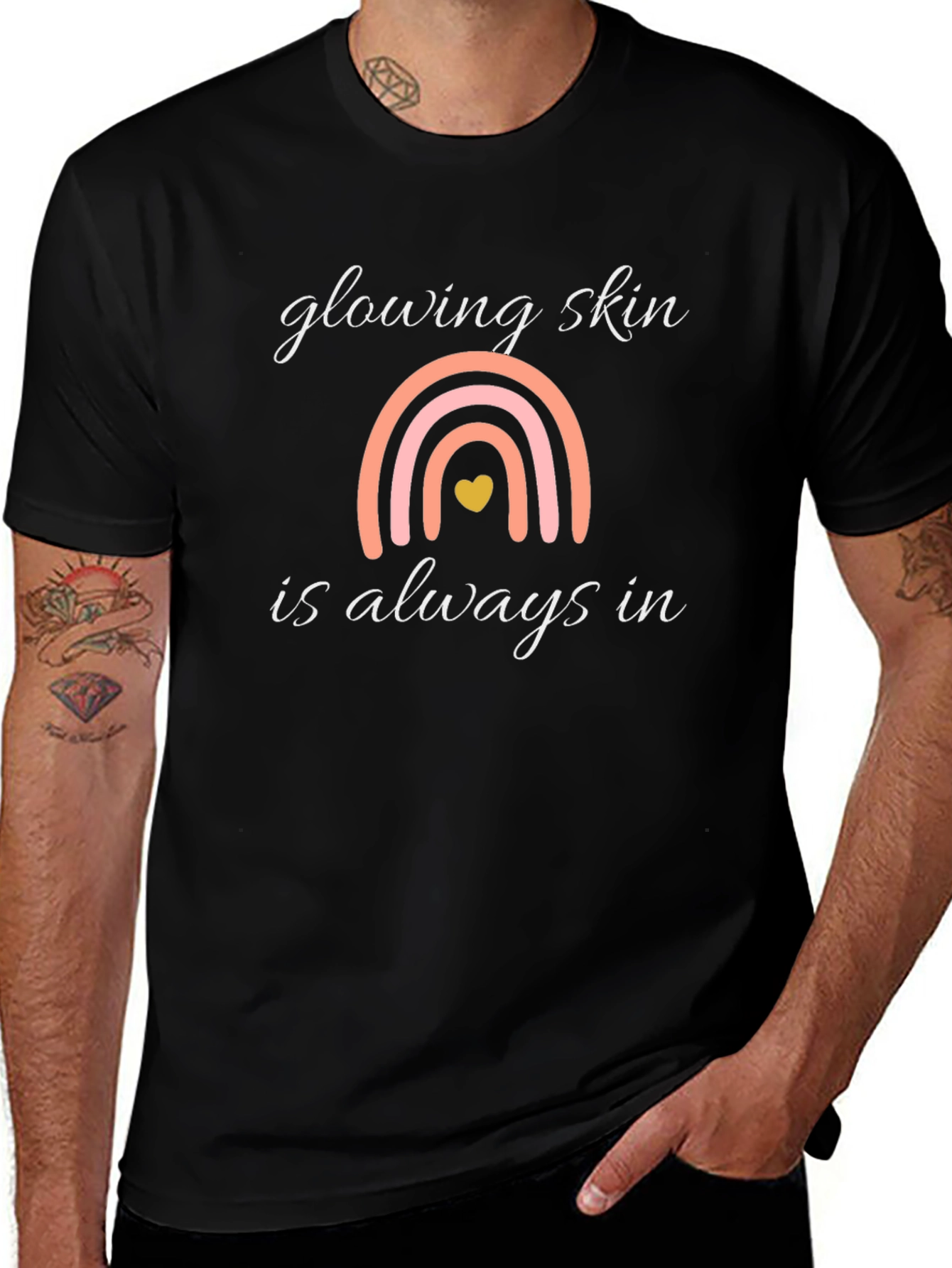 Glowing Skin Rainbow Graphic Tee - Unisex