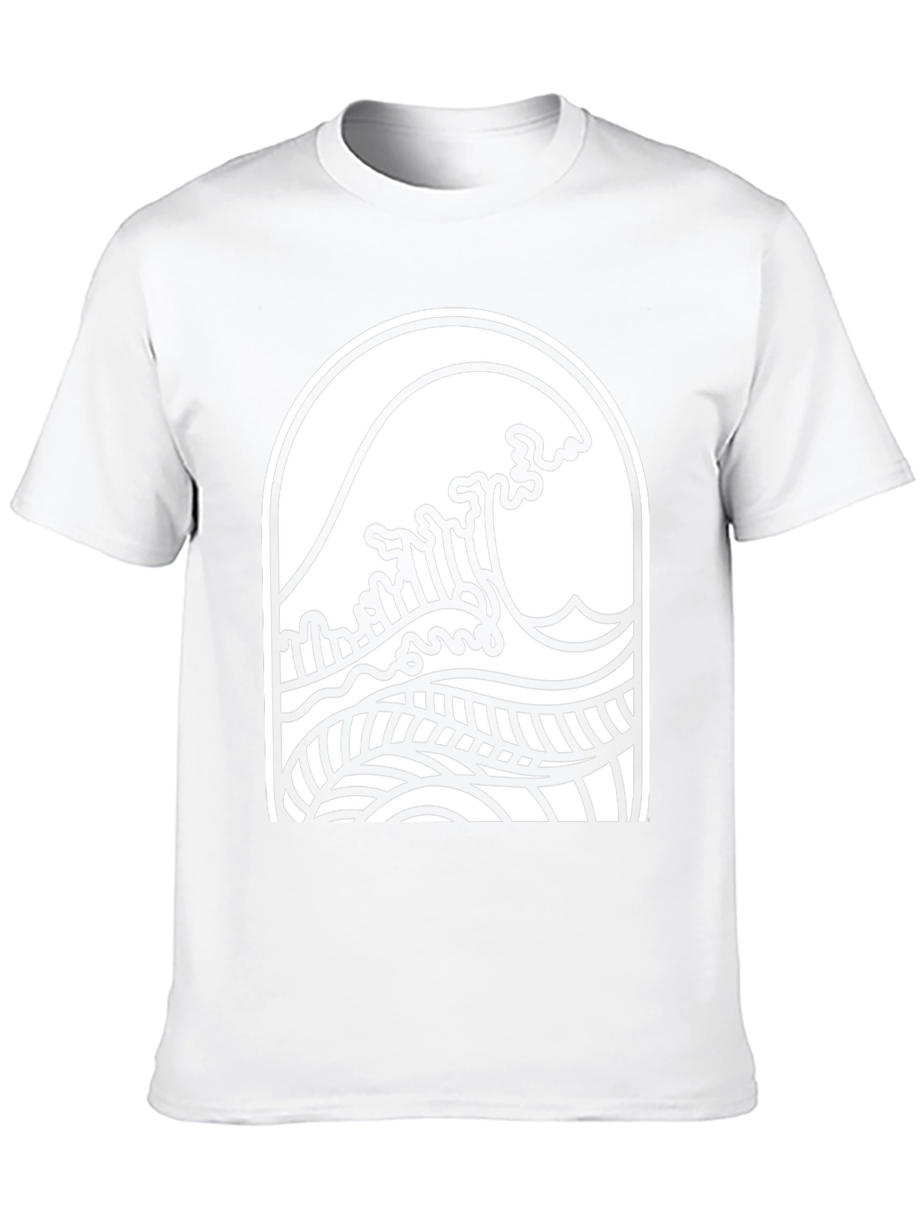 Wave Graphic Tee - Black Cotton Comfort