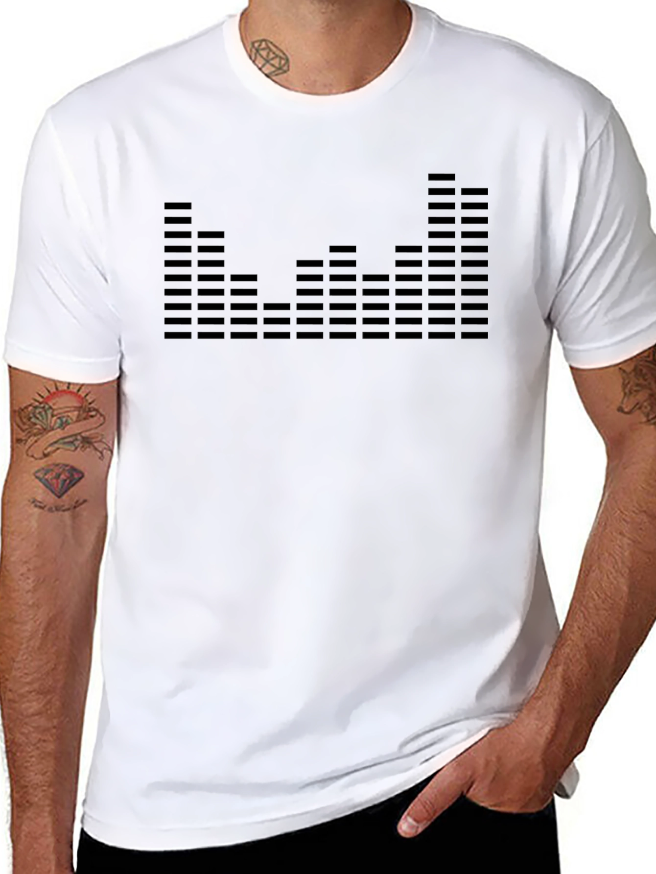 Cool Graphic Equalizer T-Shirt - Black