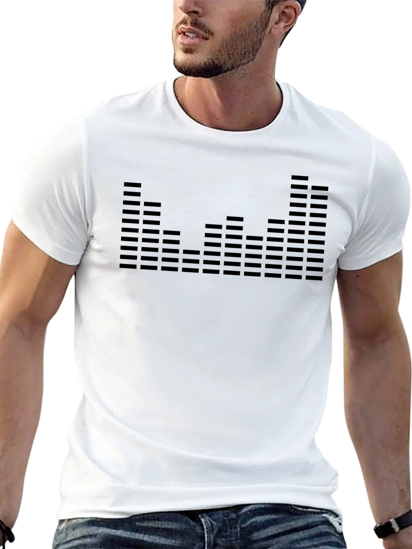 Cool Graphic Equalizer T-Shirt - Black