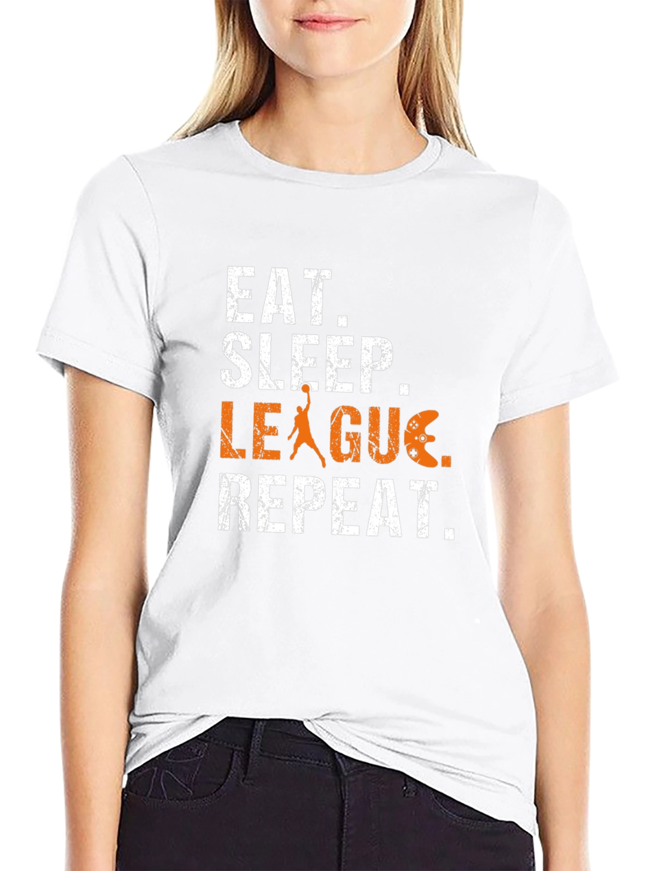 Eat Sleep League Repeat Graphic T-Shirt