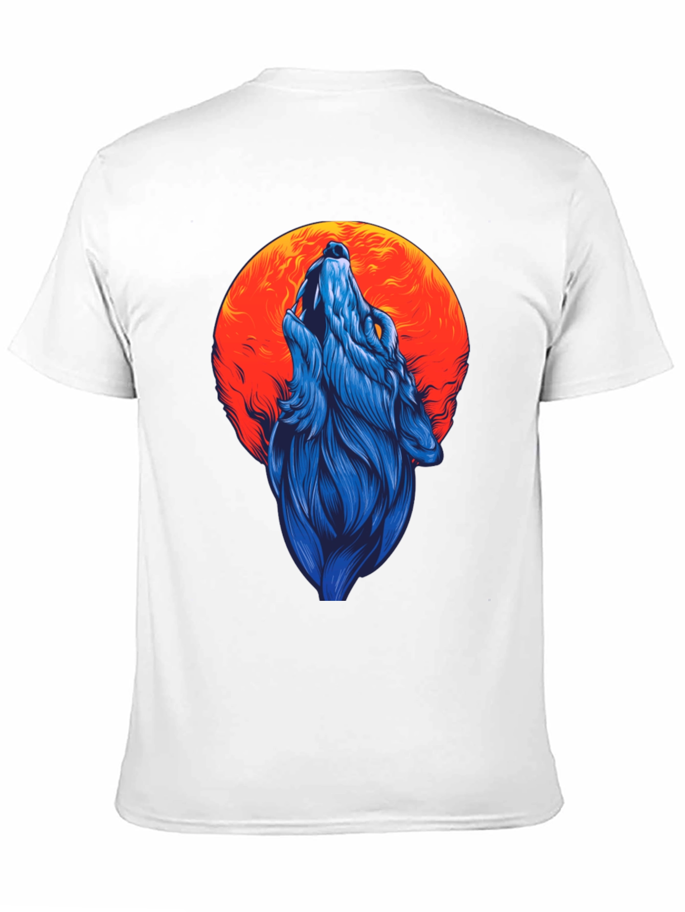 Wolf Howling at Moon Graphic Tee - Black