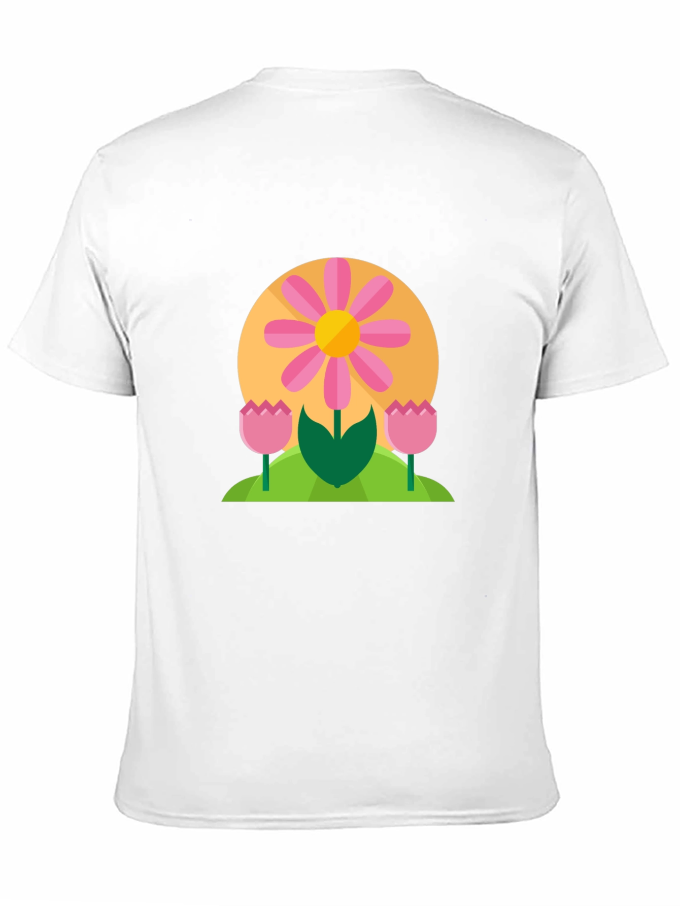 Floral Graphic Print Black T-Shirt