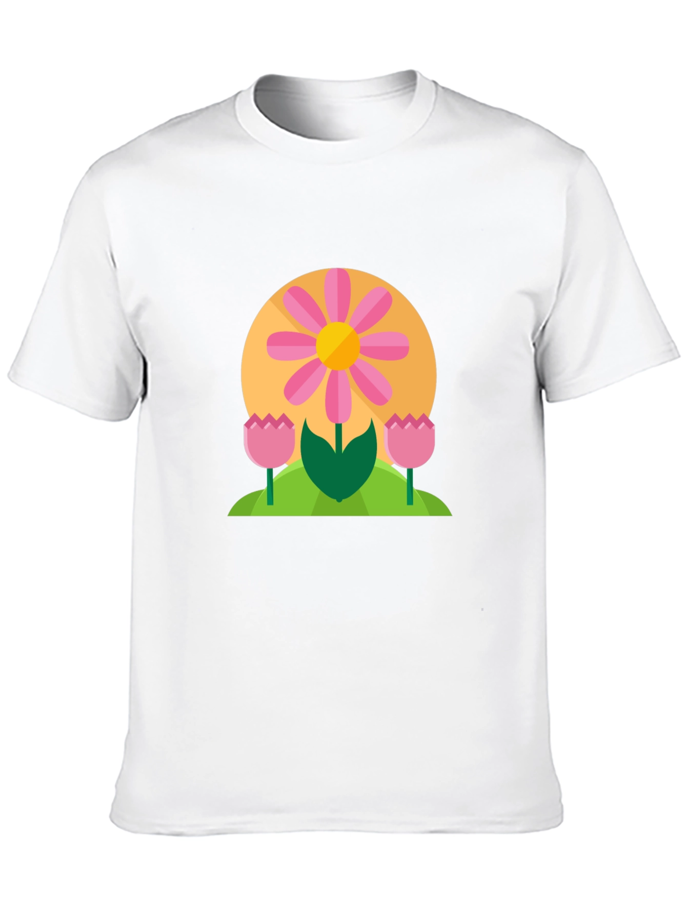 Floral Graphic Print Black T-Shirt