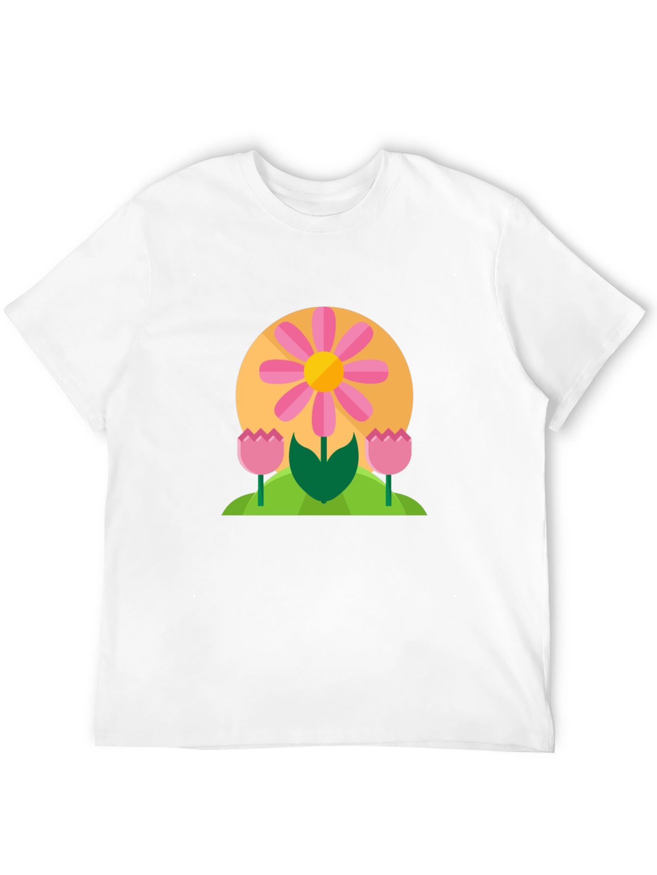 Floral Graphic Print Black T-Shirt