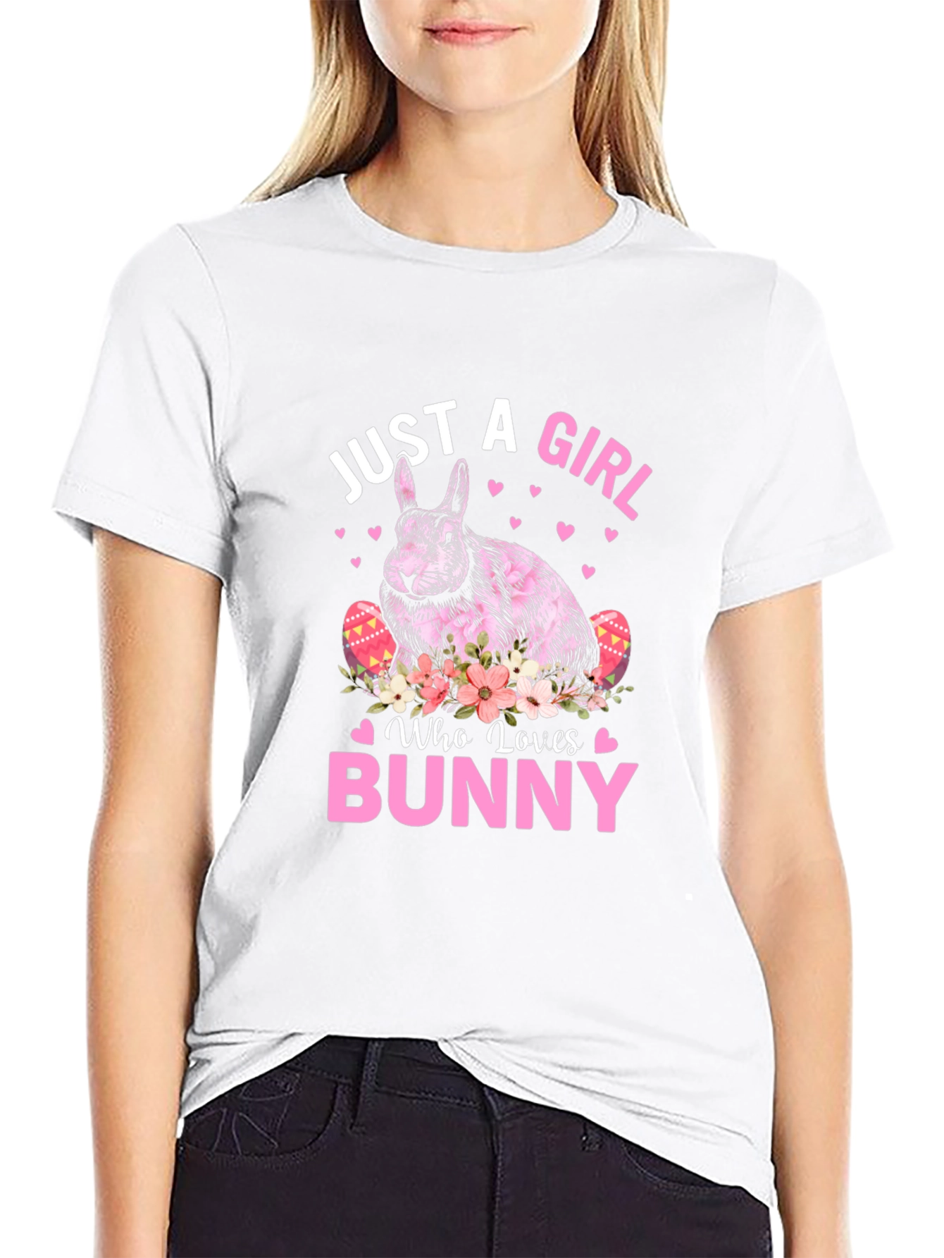 Just A Girl Who Loves Bunny Easter T-Shirt