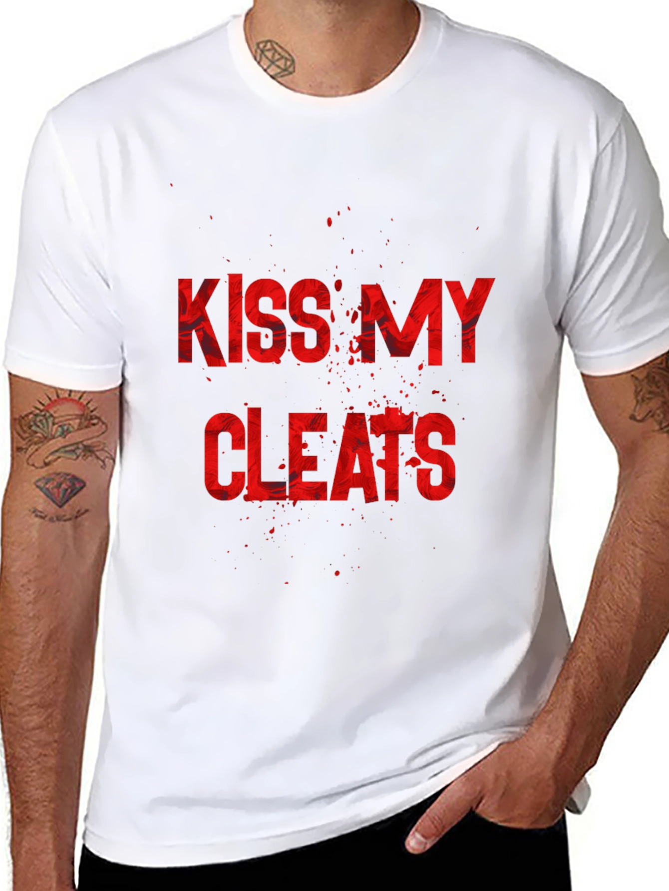 Kiss My Cleats Graphic T-Shirt - Black