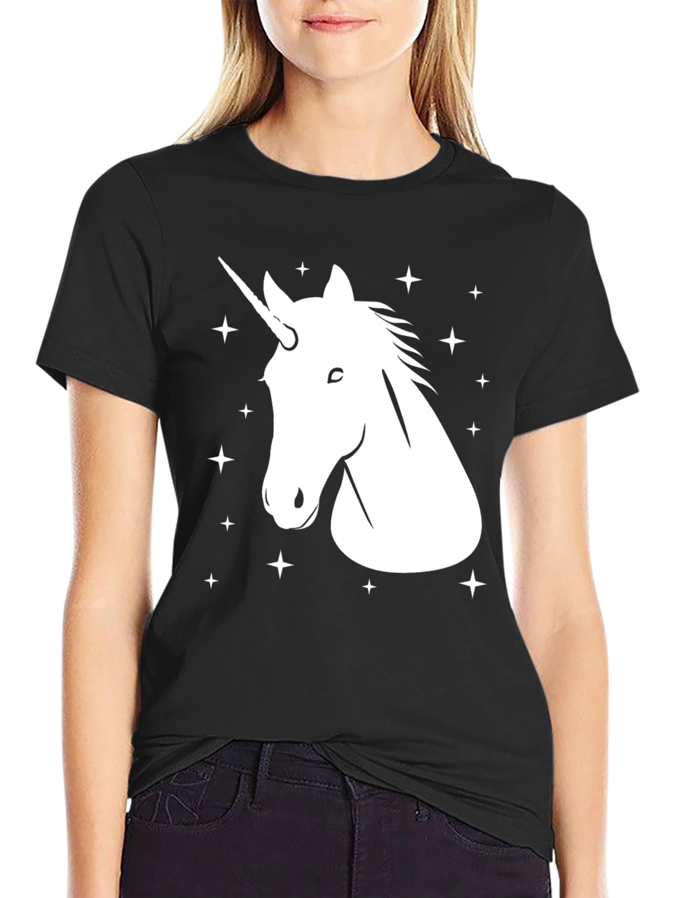 Unicorn Graphic T-Shirt - Black Tee