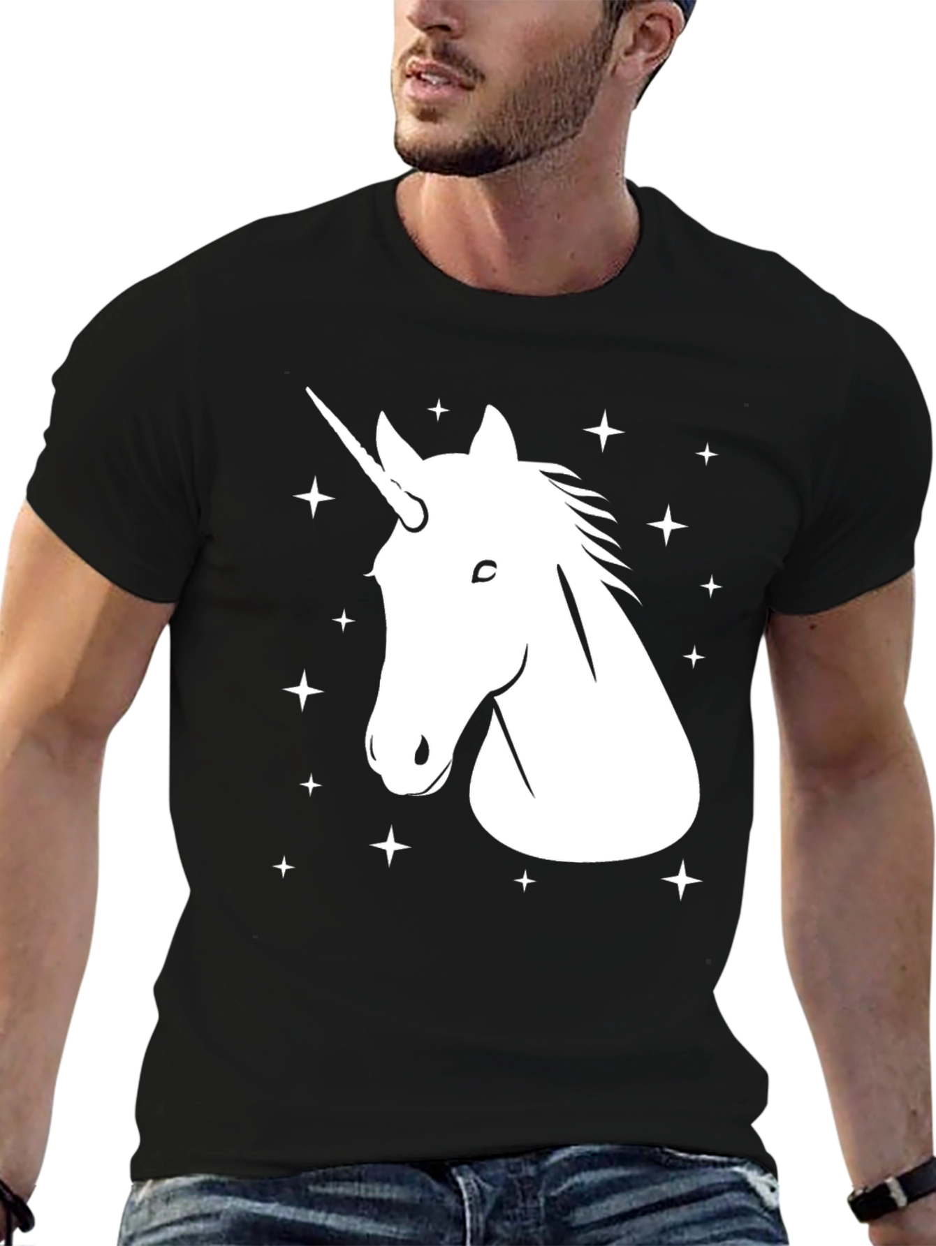 Unicorn Graphic T-Shirt - Black Tee