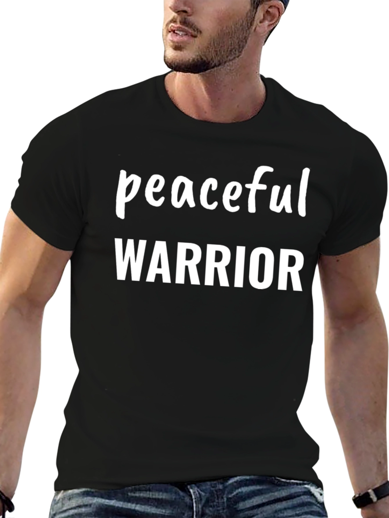 Peaceful Warrior Black T-Shirt