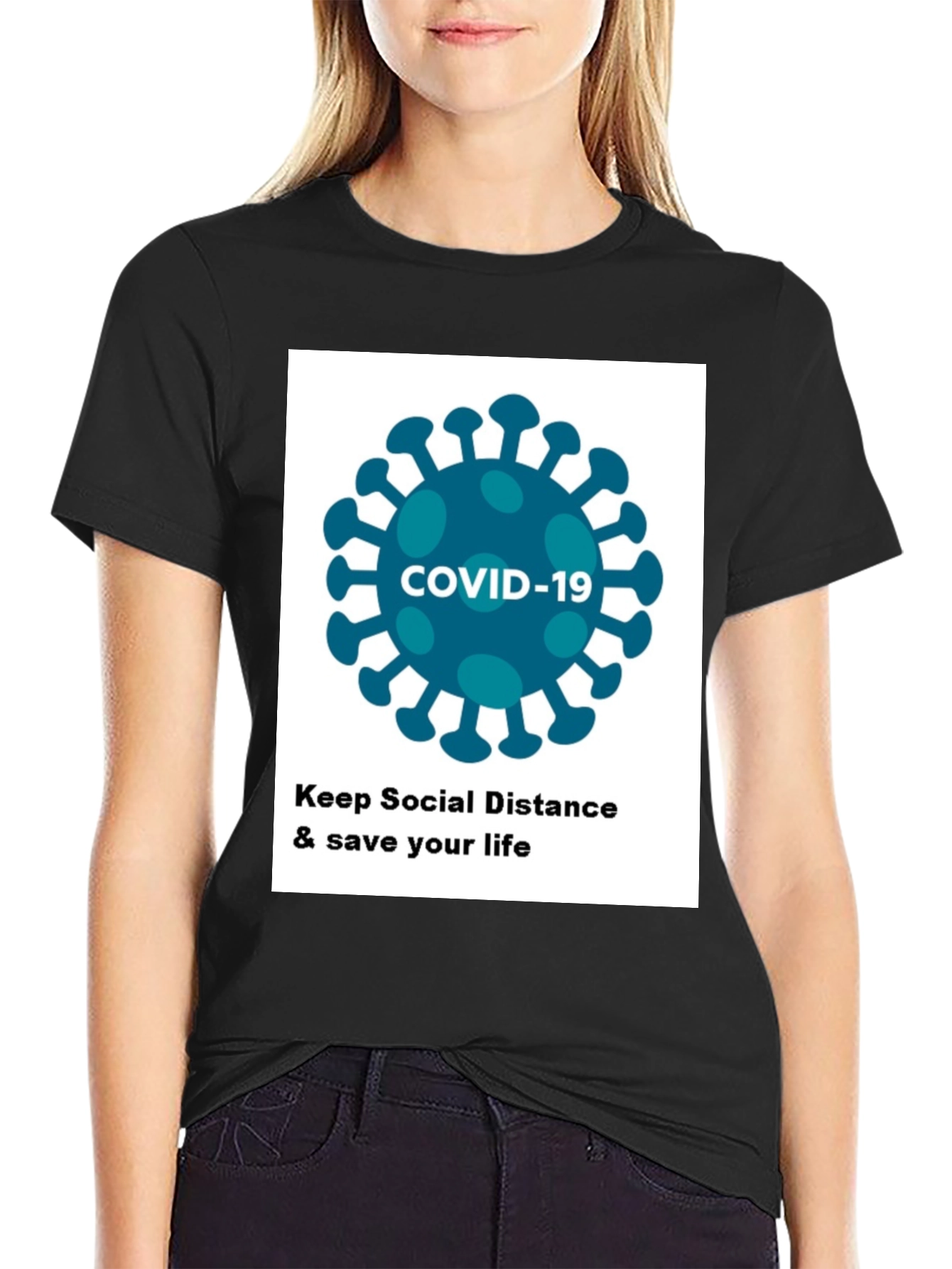 COVID-19 Social Distancing T-Shirt - Stay Safe