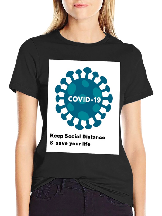 COVID-19 Social Distancing T-Shirt - Stay Safe