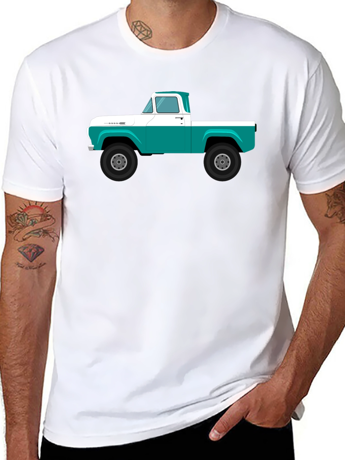 Classic Truck Graphic Tee - Retro Automotive Style