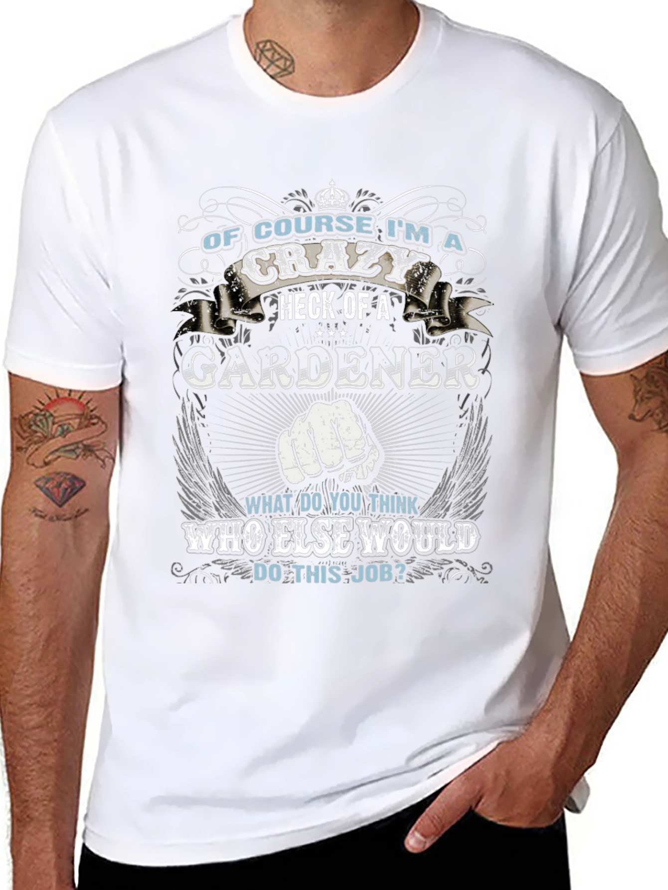 Crazy Gardener T-Shirt - Unique Gift for Gardeners