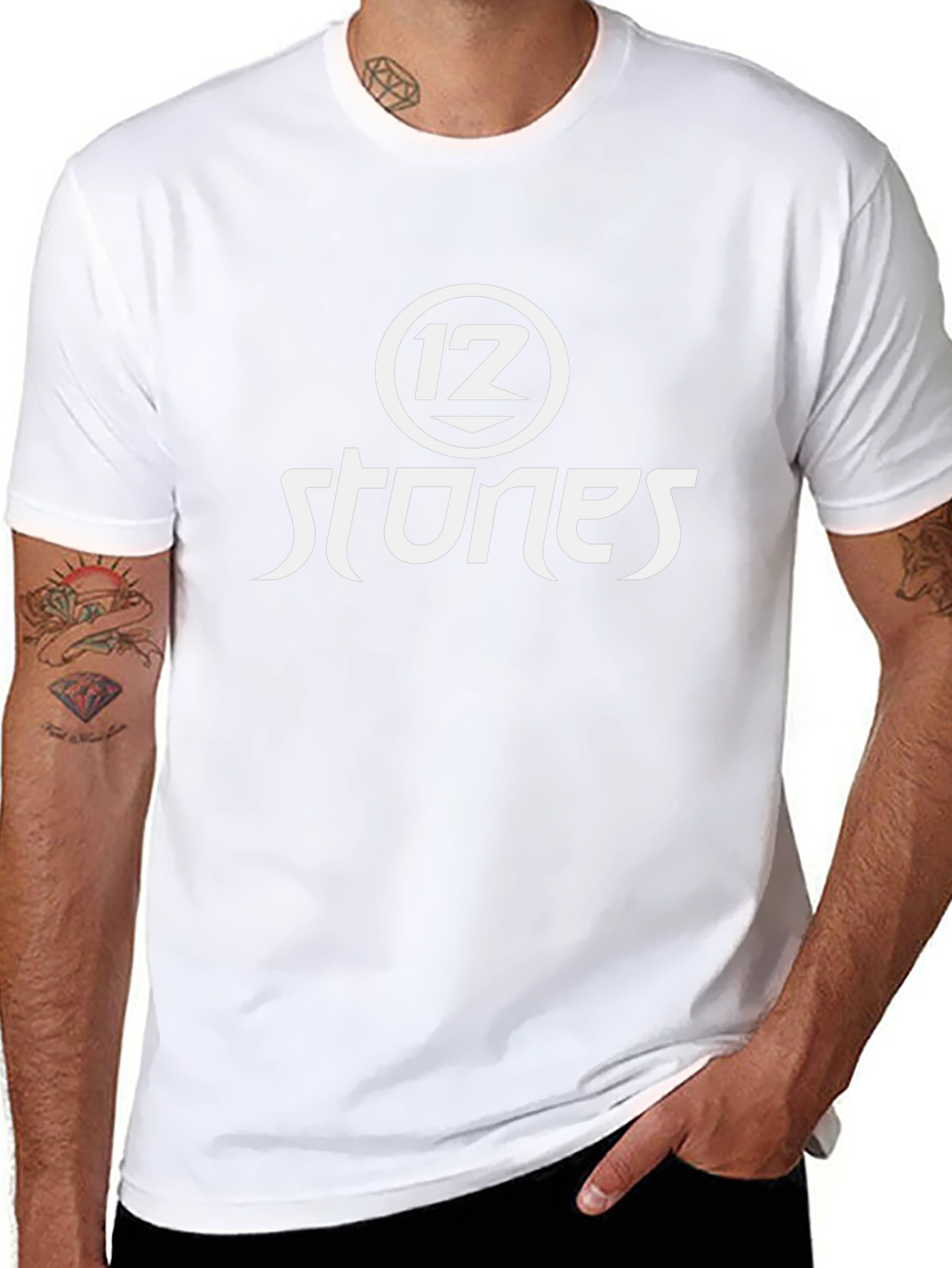 12 Stones Black Graphic T-Shirt