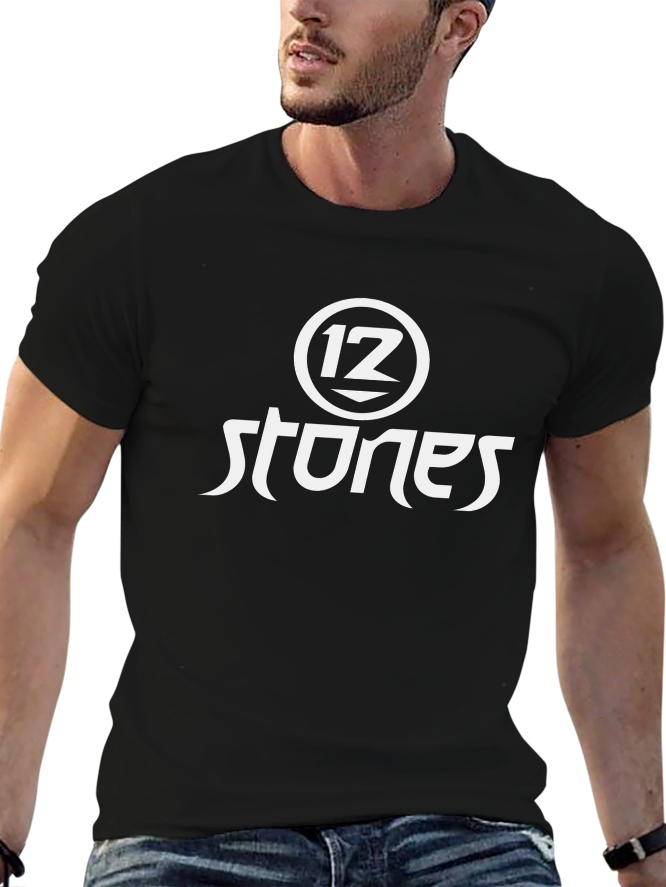 12 Stones Black Graphic T-Shirt