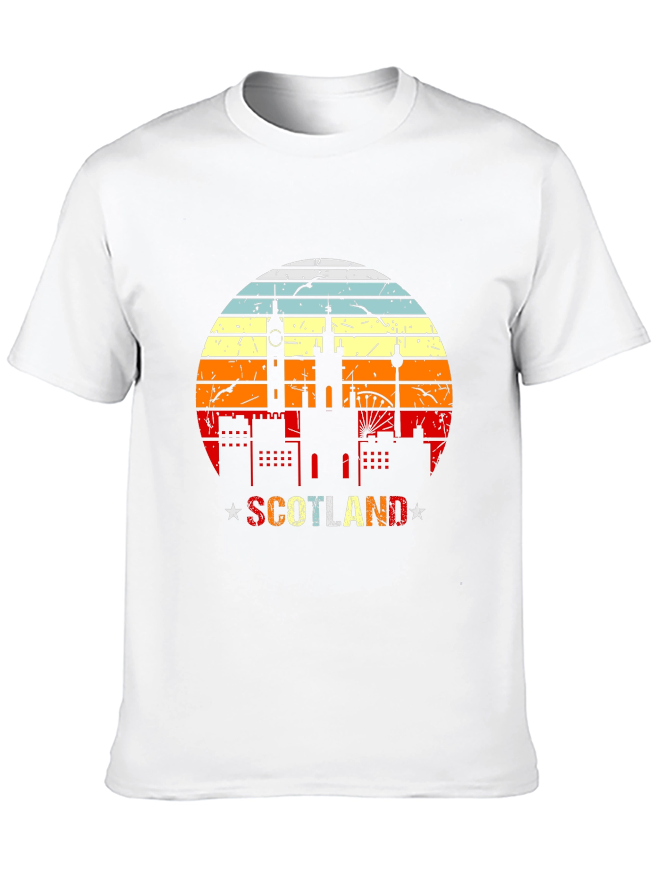 Retro Scotland Skyline Graphic Tee