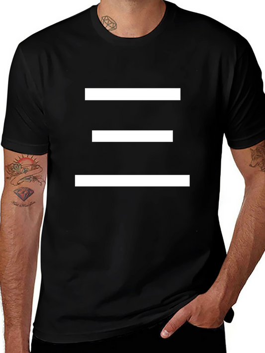 Minimalist Three Stripes Black T-Shirt