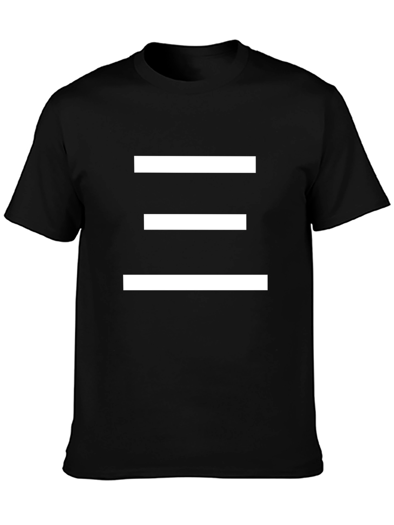 Minimalist Three Stripes Black T-Shirt