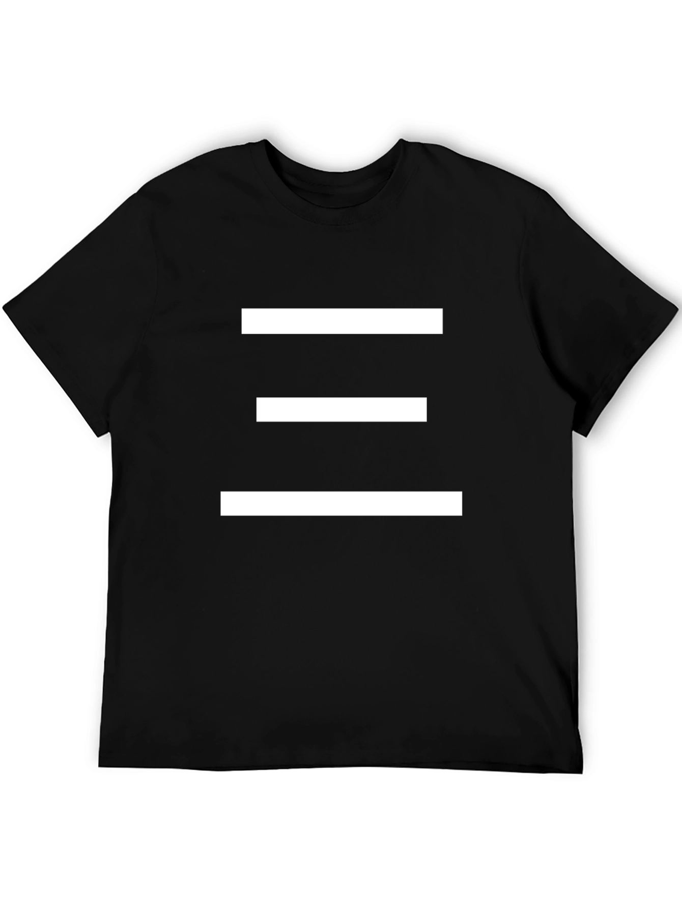 Minimalist Three Stripes Black T-Shirt