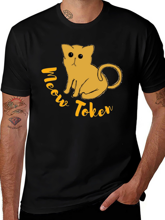 Meow Token Graphic T-Shirt - Black