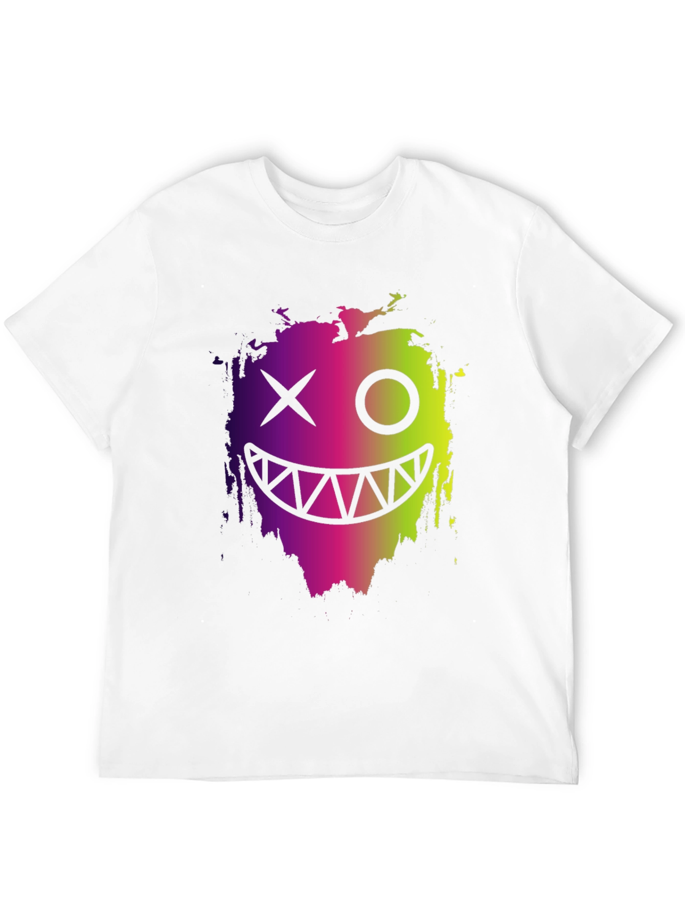 Cool Monster Face Graphic Black T-Shirt