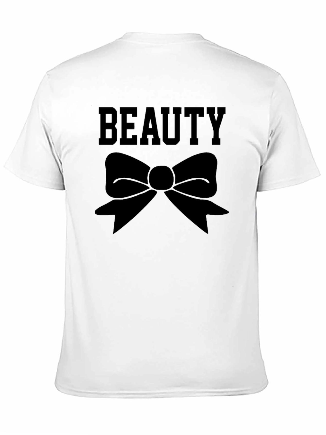 Beauty Bow Graphic Tee - Black Casual T-Shirt