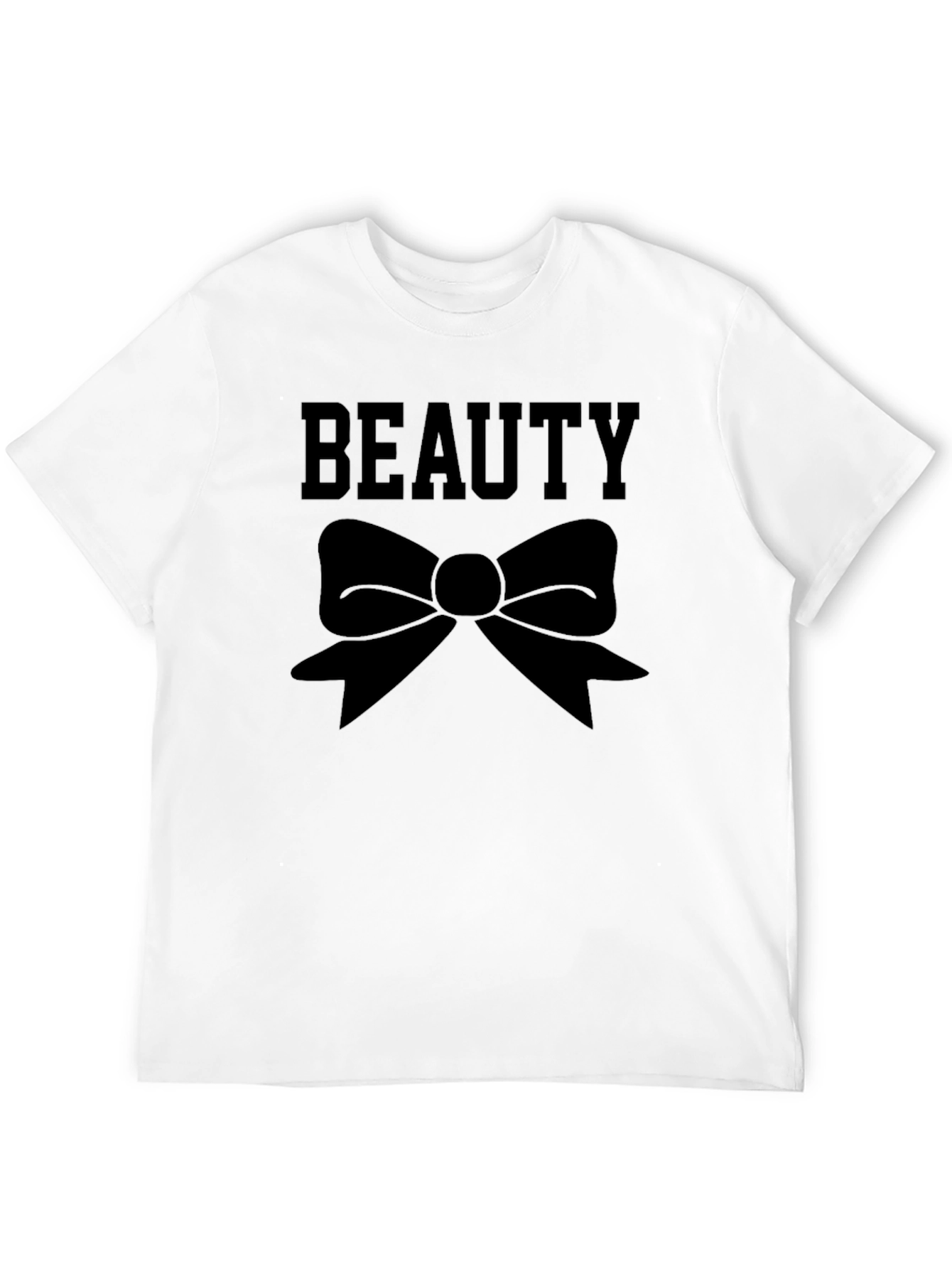 Beauty Bow Graphic Tee - Black Casual T-Shirt