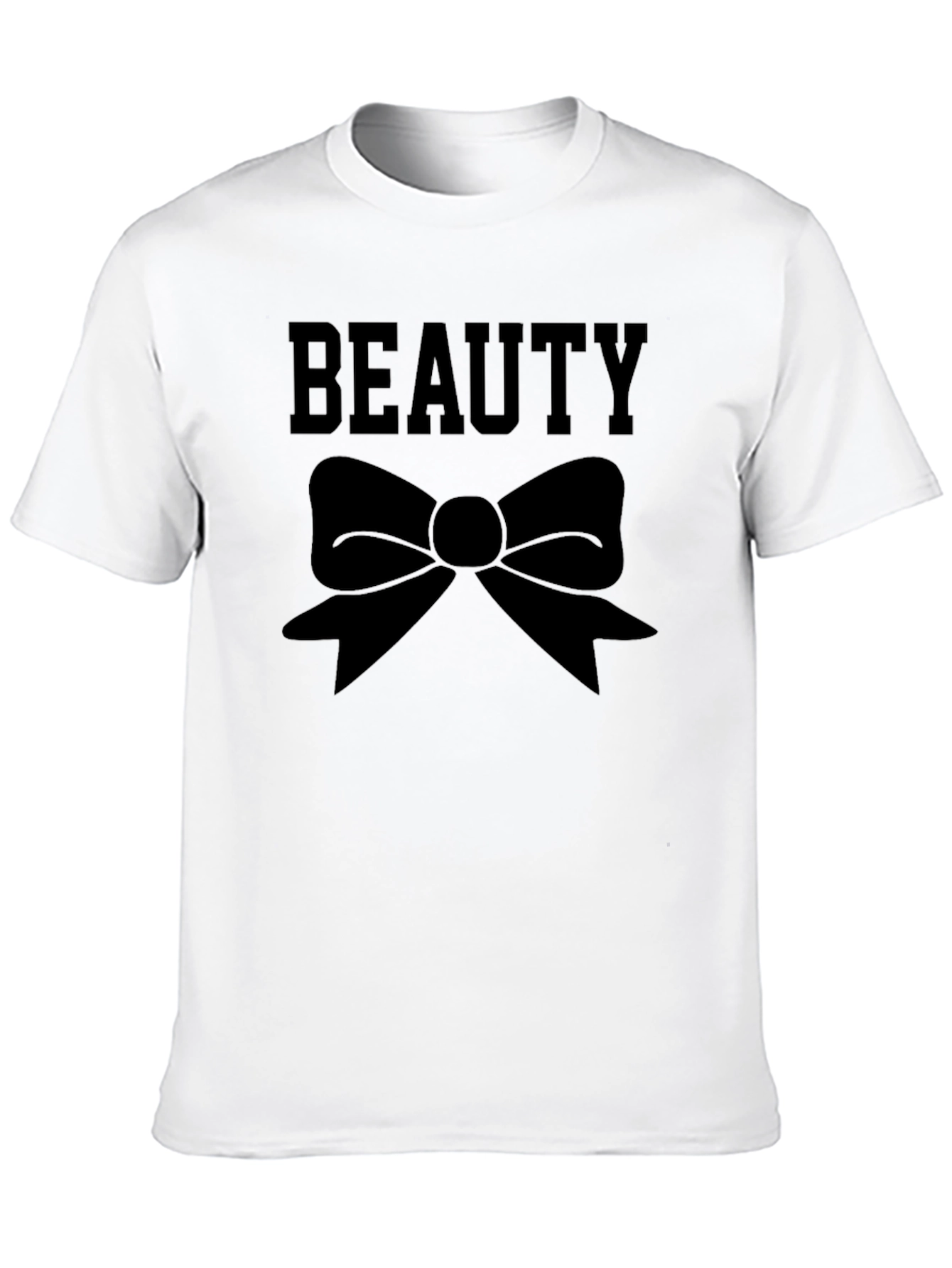 Beauty Bow Graphic Tee - Black Casual T-Shirt